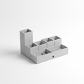 Modern multi-compartment desk organizer