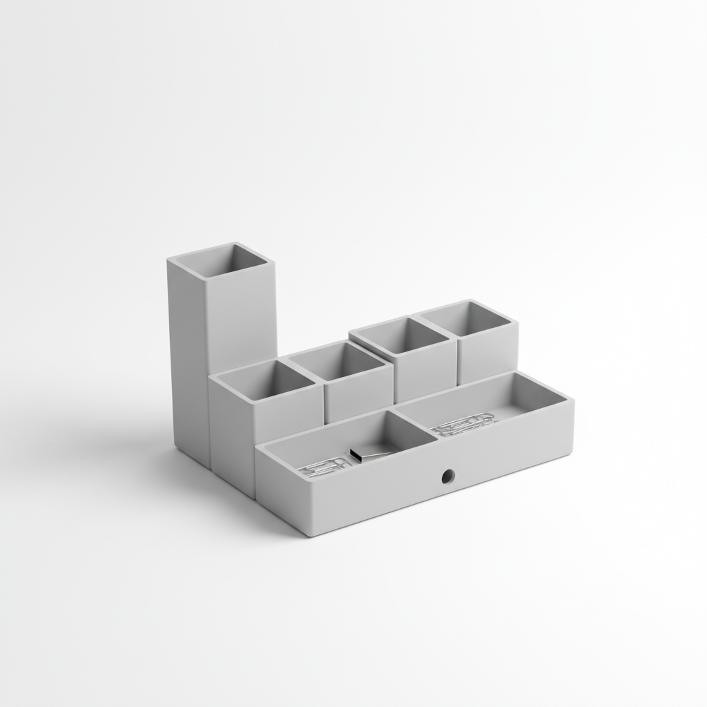 Modern multi-compartment desk organizer